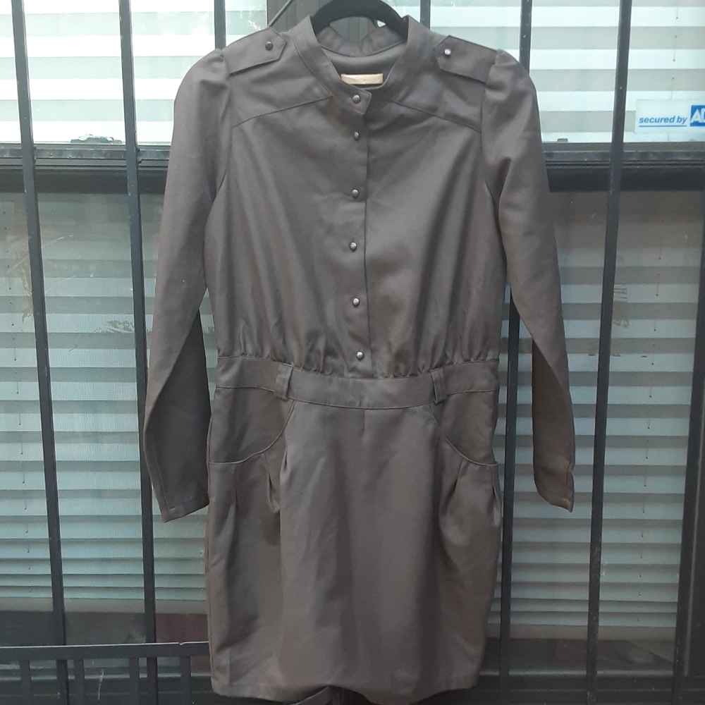 Sessun army green wool dress
